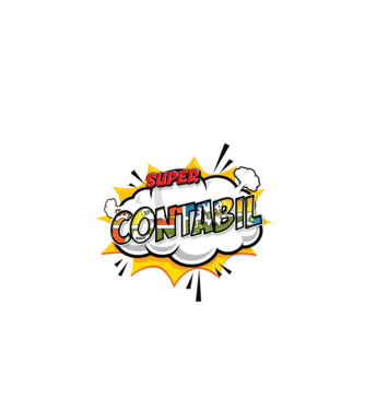 Super Contabil model alb pe tricou