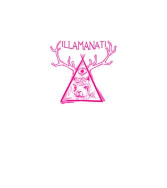 Illamanati model alb pe tricou