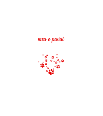 Drumul spre inima mea e pavat cu urme de labe model negru pe tricou
