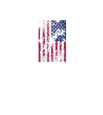 ripped flag U.S. model alb/roșu pe tricou