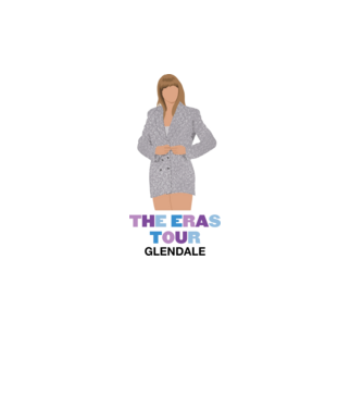 Taylor Swift The Eras Tour Glendale 2 model alb pe tricou