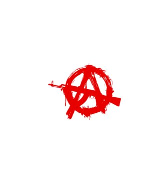 Akanarchy model alb pe tricou