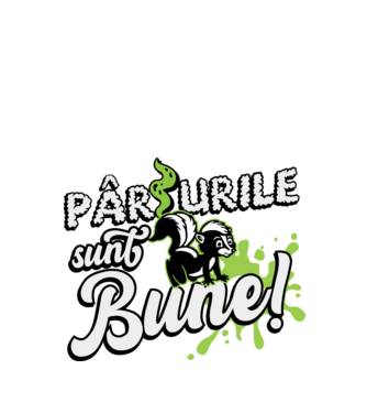 Pârțurile sunt bune model negru pe tricou