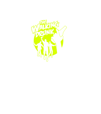 Walking Drunk model negru pe tricou