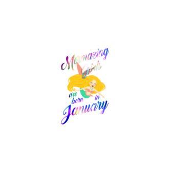 Mermazing girls are born january model negru pe tricou