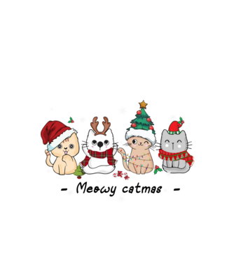 Meowy catmas 2 model verde de măr pe tricou