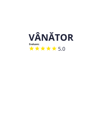 evaluare: vânător de 5 stele model alb pe tricou
