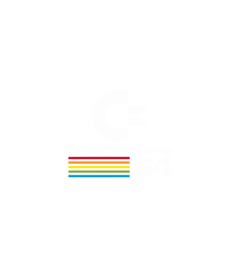 Commodore 64 logo on black model negru pe tricou