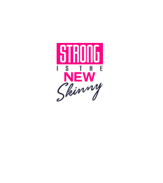 Strong is the new skinny model alb pe tricou