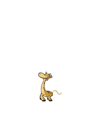 Giraffe model negru pe tricou