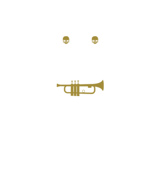 I play heavy metal trumpet model turcoaz pe tricou