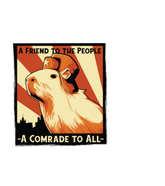 Soviet Capybara model albastru deschis pe tricou