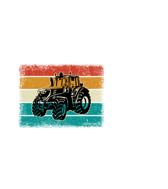 TRACTOR model negru pe tricou