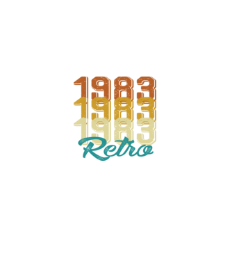 1983 retro model alb pe tricou