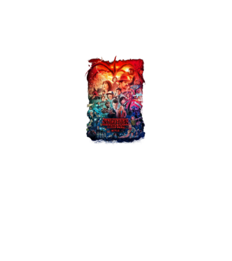 stranger things tribute poster2 model negru pe tricou
