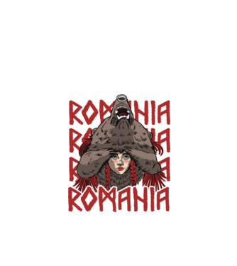 Dansul Ursului romania model negru pe tricou