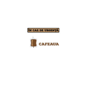 În caz de urgență, grupa mea sanguină este cafeaua model negru pe tricou