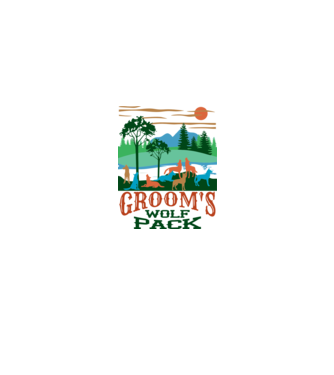 Grooms wolf pack model roz deschis pe tricou