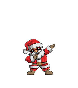Santa dab model negru pe tricou