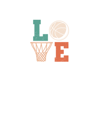 LOVE basketball model negru pe tricou