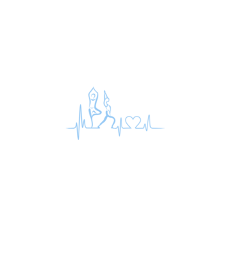 Inimă Yoga model alb pe tricou