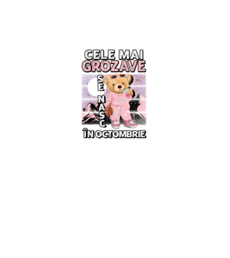 RETRO teddy fetişcană OCTOMBRIE model negru pe tricou