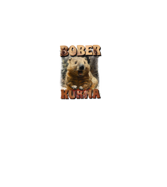 BOBER wombat model negru pe tricou