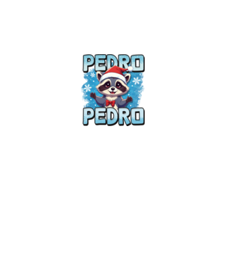 Pedro pedro retro xmas model negru pe tricou