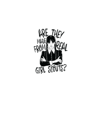  Are the made from real girl scouts model alb pe tricou