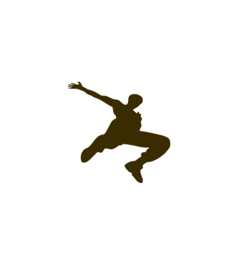 Logo Parkour model gri pe tricou
