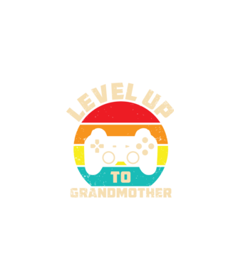 Level Up Grandmother model negru pe tricou