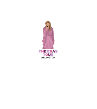 Taylor Swift The Eras Tour Arlington 3 model alb pe tricou