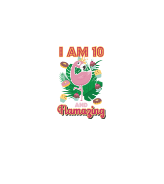 FLAMAZING Birthday 10 Years old model alb pe tricou