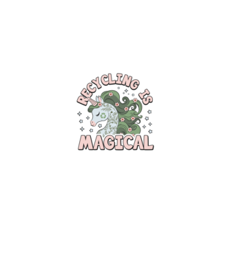 Recycling is magical model negru pe tricou