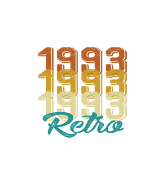 1993 retro model alb pe tricou