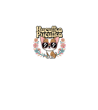 Huculka Puculka câine 1 model alb pe tricou