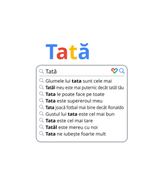 căutare Google Tată model alb pe tricou