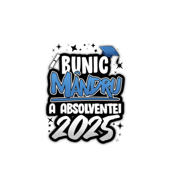 Bunic MÂNDRU a absolventei model alb pe tricou
