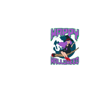 Happy Halloweed model galben neon pe tricou