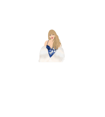 Taylor Swift blue model alb pe tricou