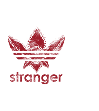 stranger things logo model negru pe tricou