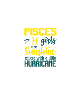 Sunshine with Hurricane PISCES model negru pe tricou