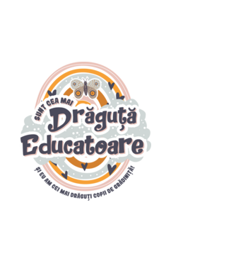 Sunt cea mai drăguță educatoare! model alb pe tricou