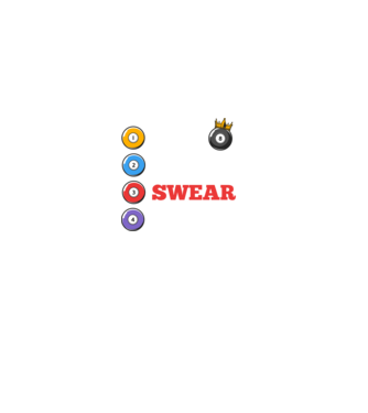 Aim swear shoot repeat - biliard v2 model negru pe tricou