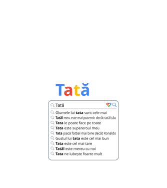 căutare Google Tată model negru pe tricou