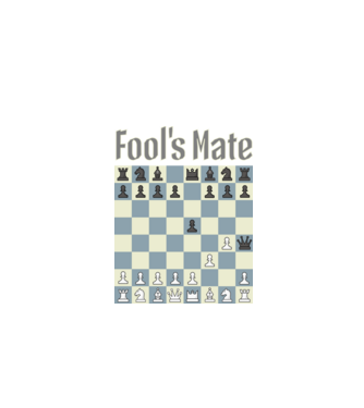 fool's mate model negru pe tricou