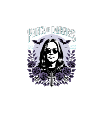 Prince of Darkness model alb pe tricou