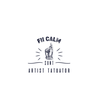 Fii calm, sunt artist tatuator model gri pe tricou