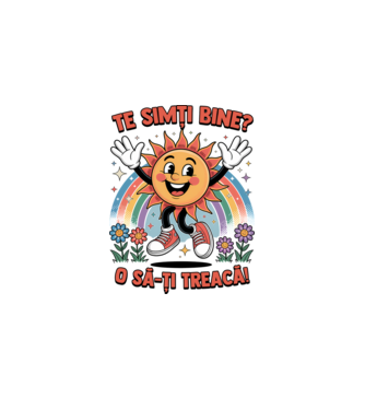 Te simți bine? model alb pe tricou