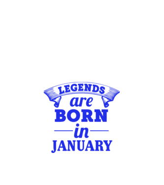 Legends are born in January model alb pe tricou